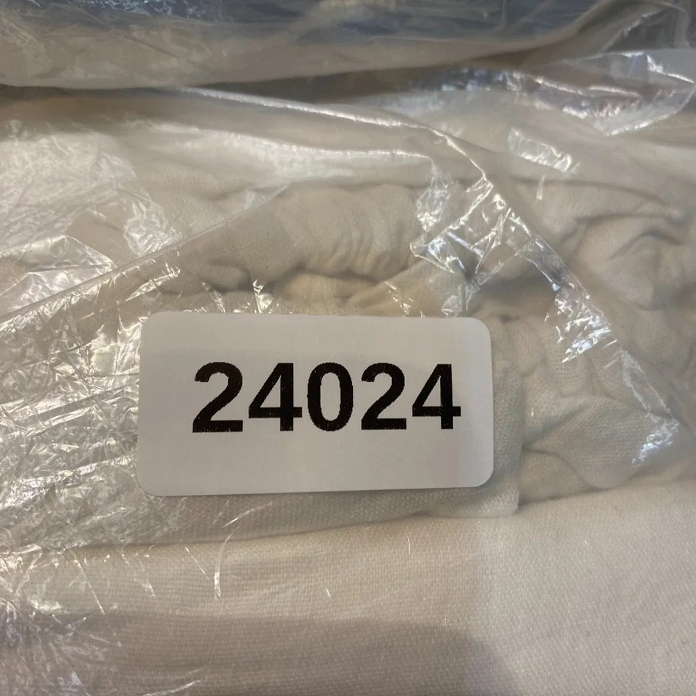 Quince European Linen Fitted Sheet Set King Size White NO FLAT SHEET 3 Piece